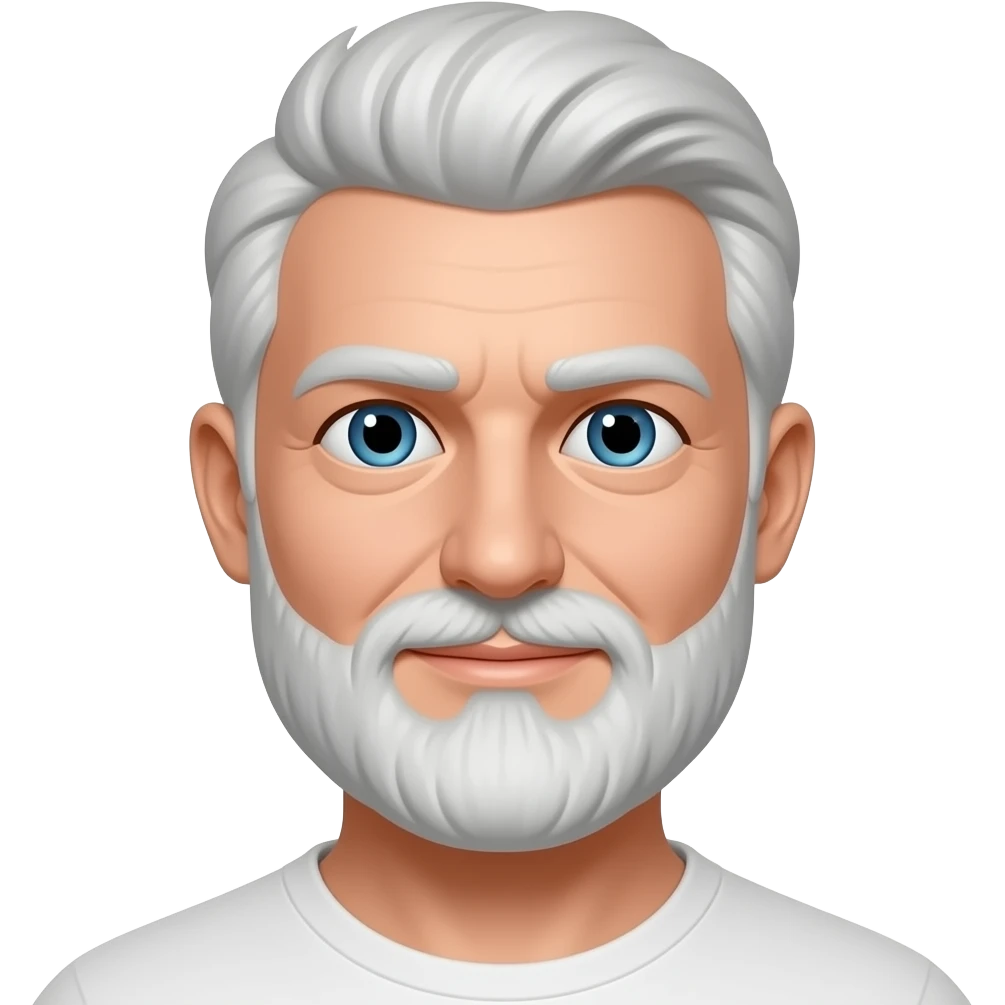 Man with Red hair with a white beard and mustache emoji