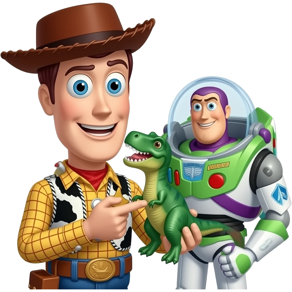 Toy Story I brought my dinosaur who eats force field dogs. emoji
