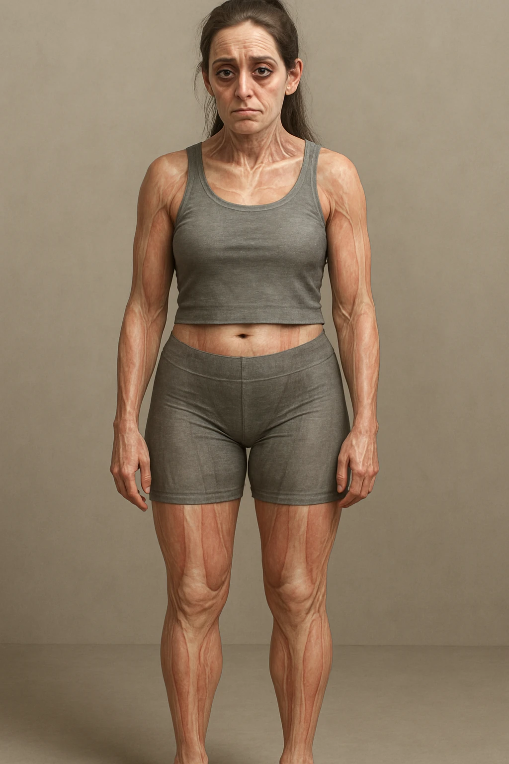 donna con insonnia frequenti in 3D realistica, donna stanca immagine anatomica emoji