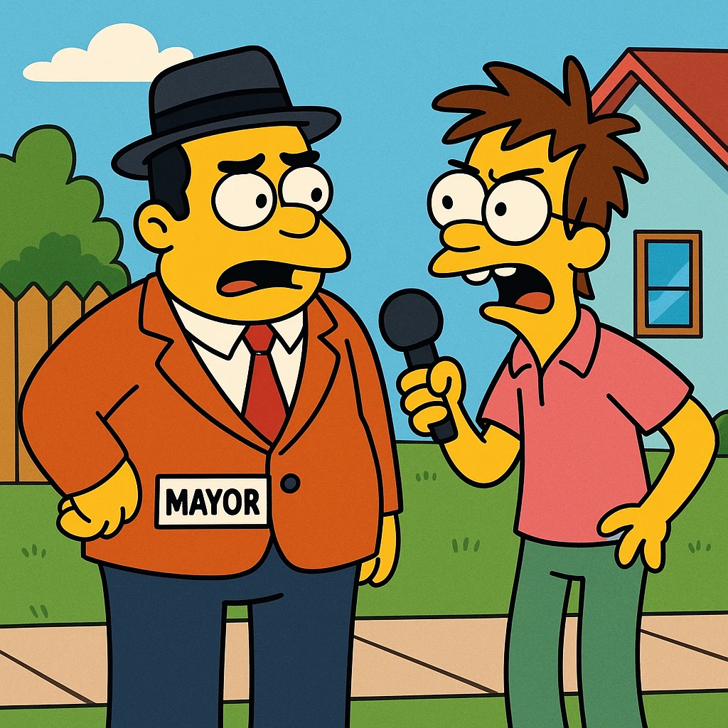 Gadfly – someone who annoys others by asking questions or challenging them.
The reporter was a gadfly who wouldn’t stop questioning the mayor (the leader of a town or city government). emoji