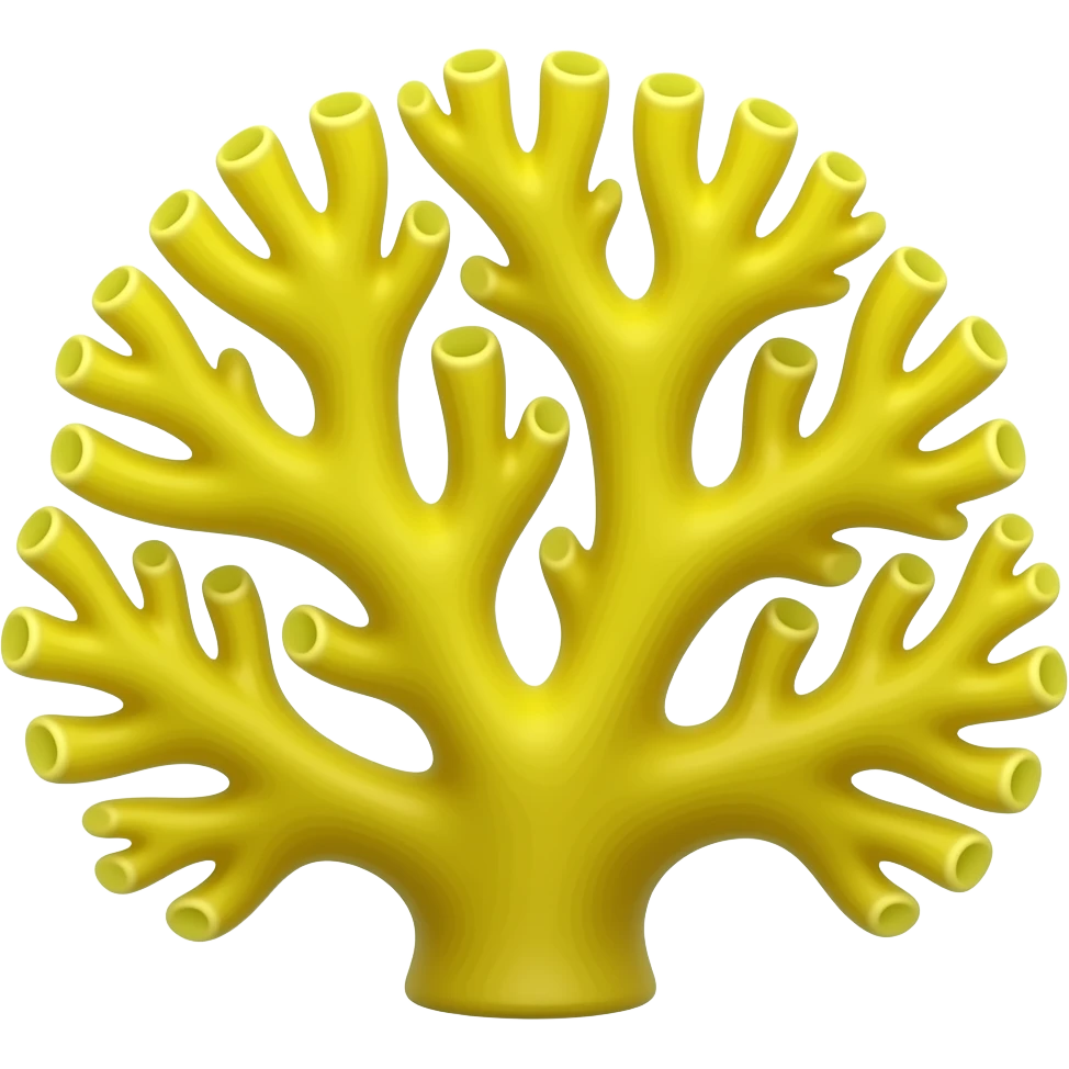 fluorescent toxic exotic yellow colorful tropical coral emoji