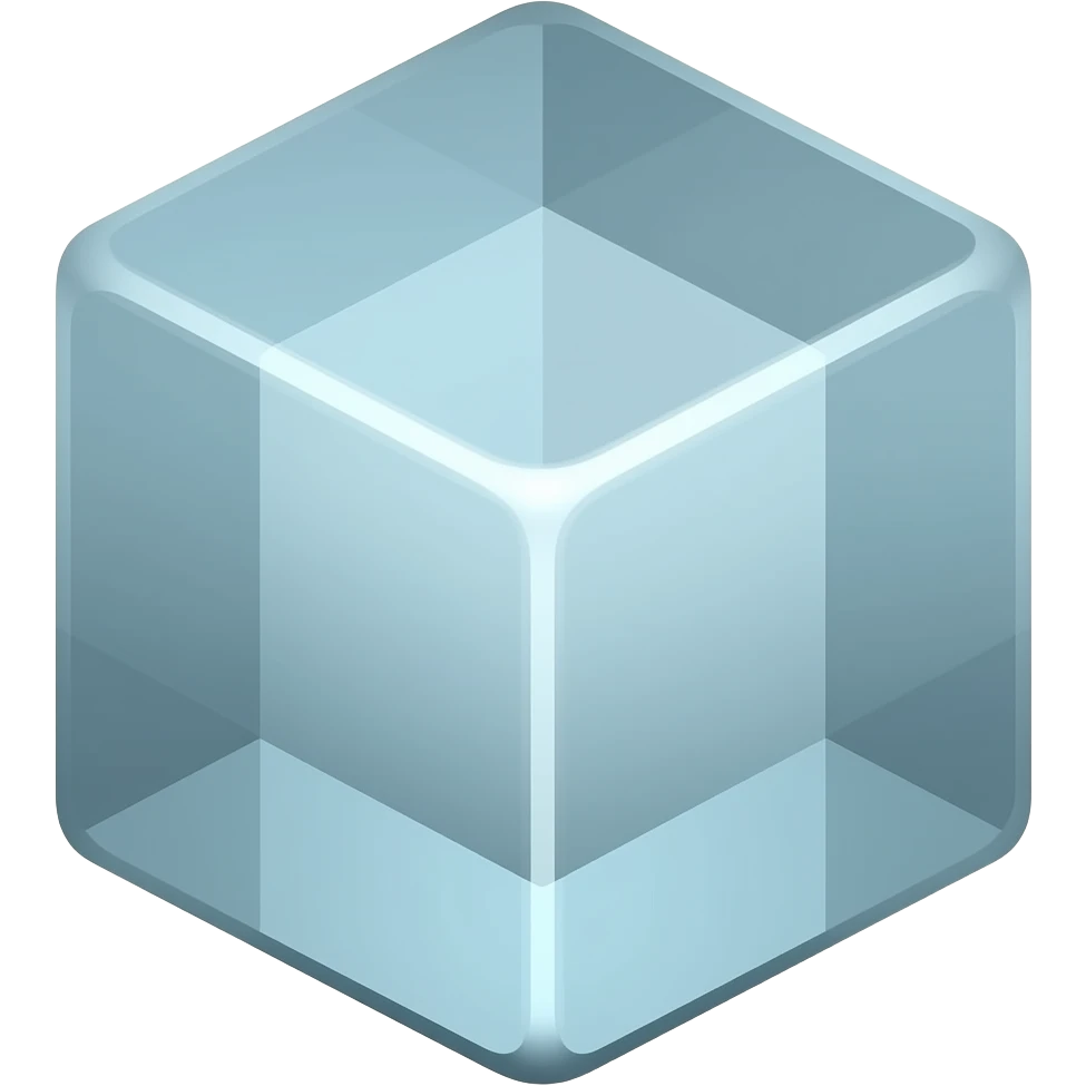 Glass cube emoji