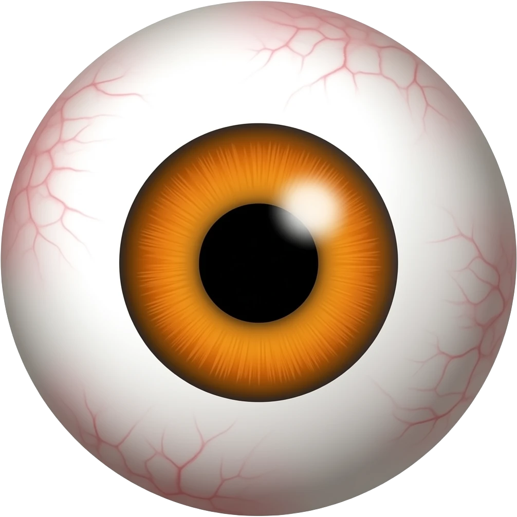 Orange eye ball emoji