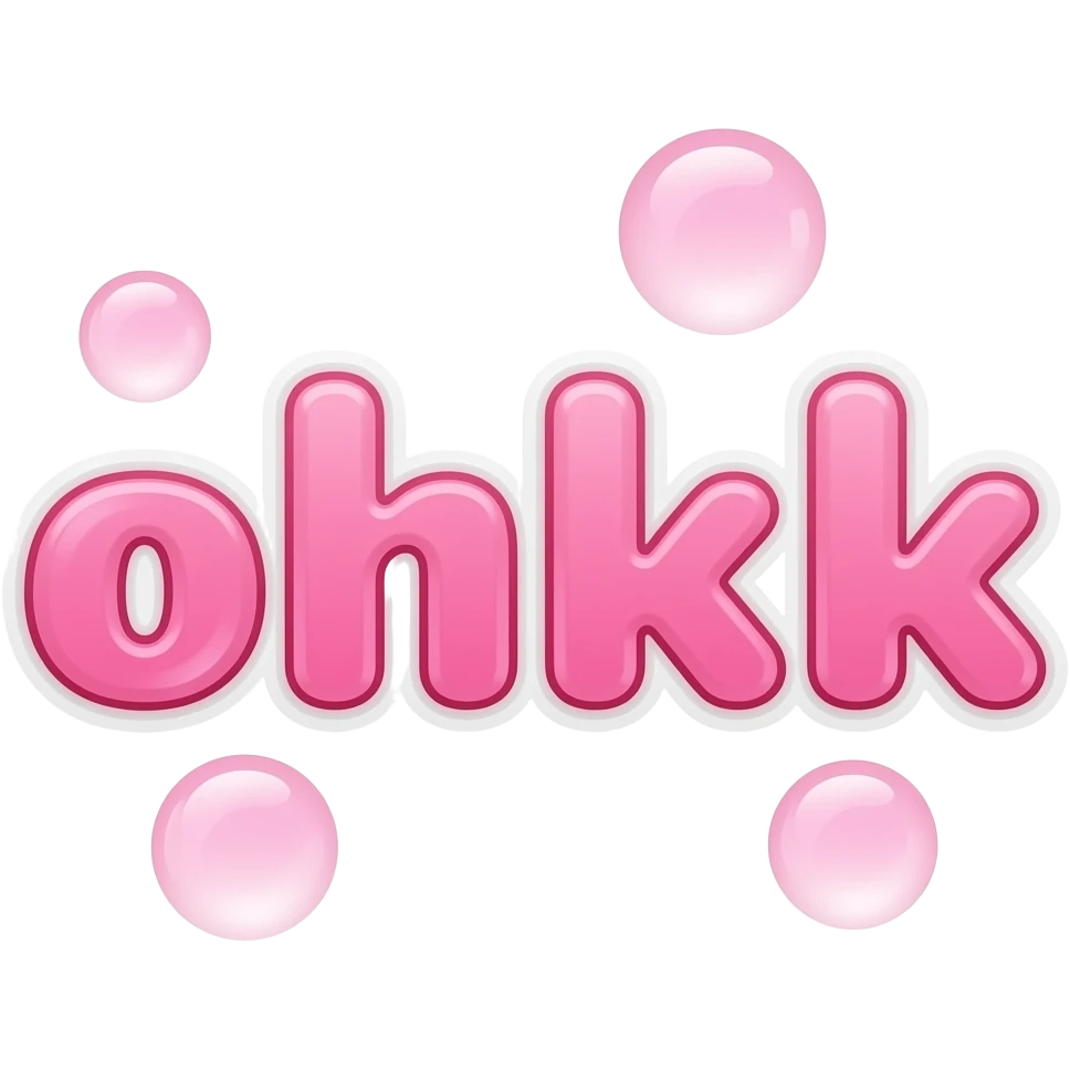 Can i get the word "S l i k k" in pink cute bubble letters emoji