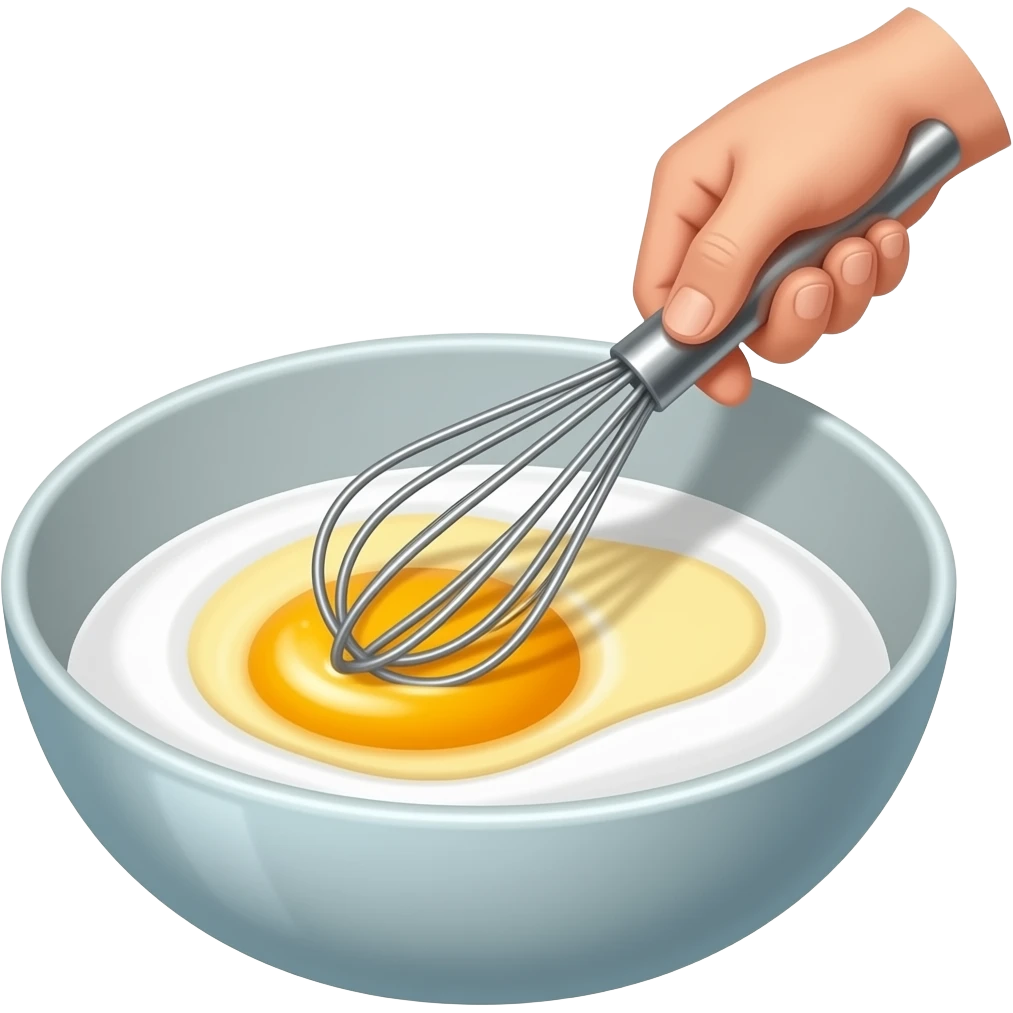 whipping eggs and sugar in a bowl emoji