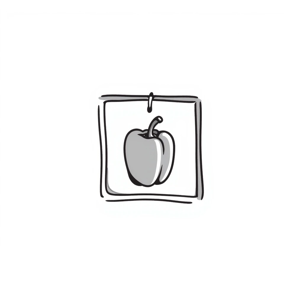 checkbox with a vegetable, hand-drawn doodle style emoji