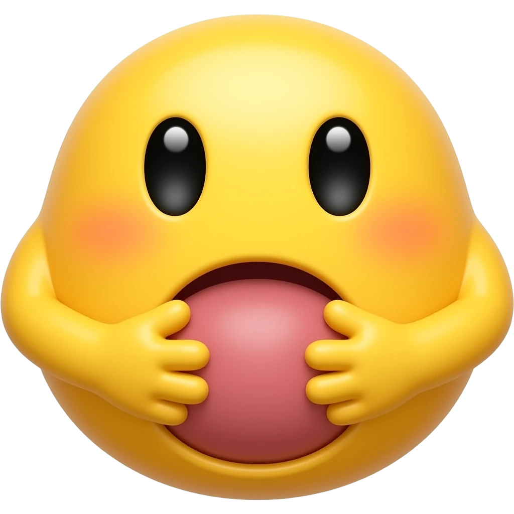 Small yellow emoji spreading butt hole with its hands emoji