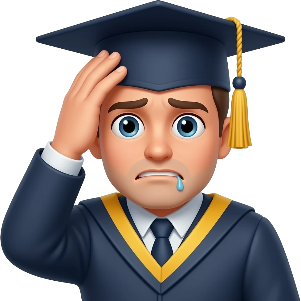 graduation men Stress emoji
