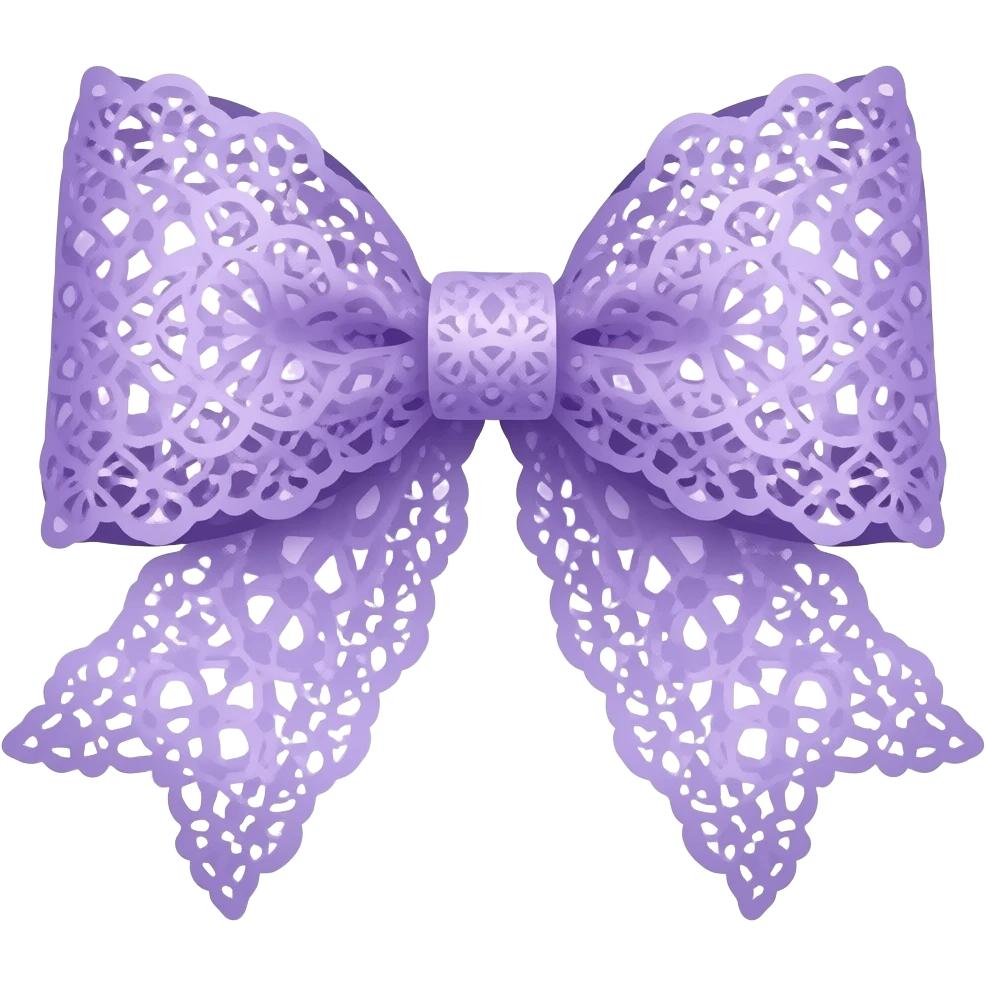 Light Purple lace bow emoji