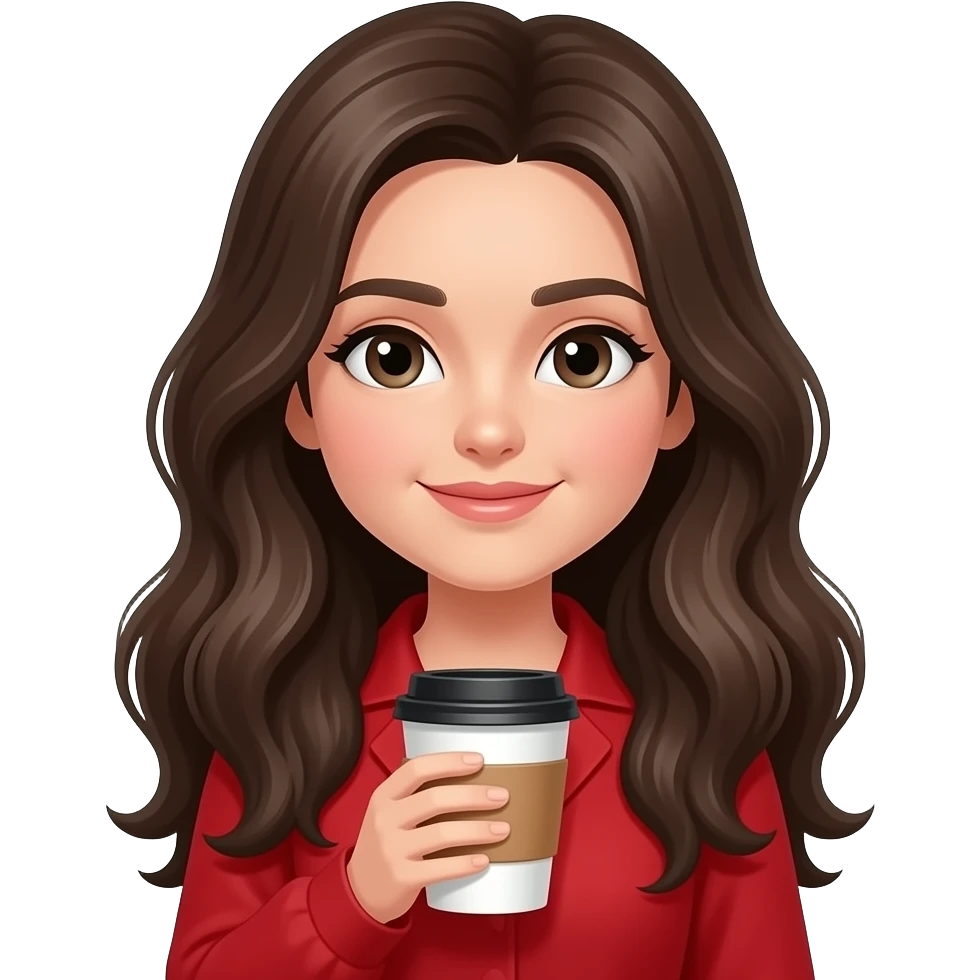 Biraz daha kırmızı renk ve saçlar çok uzun olucak kahve de eklemeyi unutmayın emoji