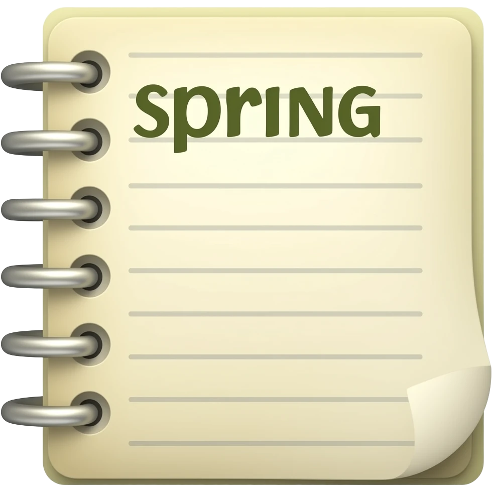 spring notebook emoji