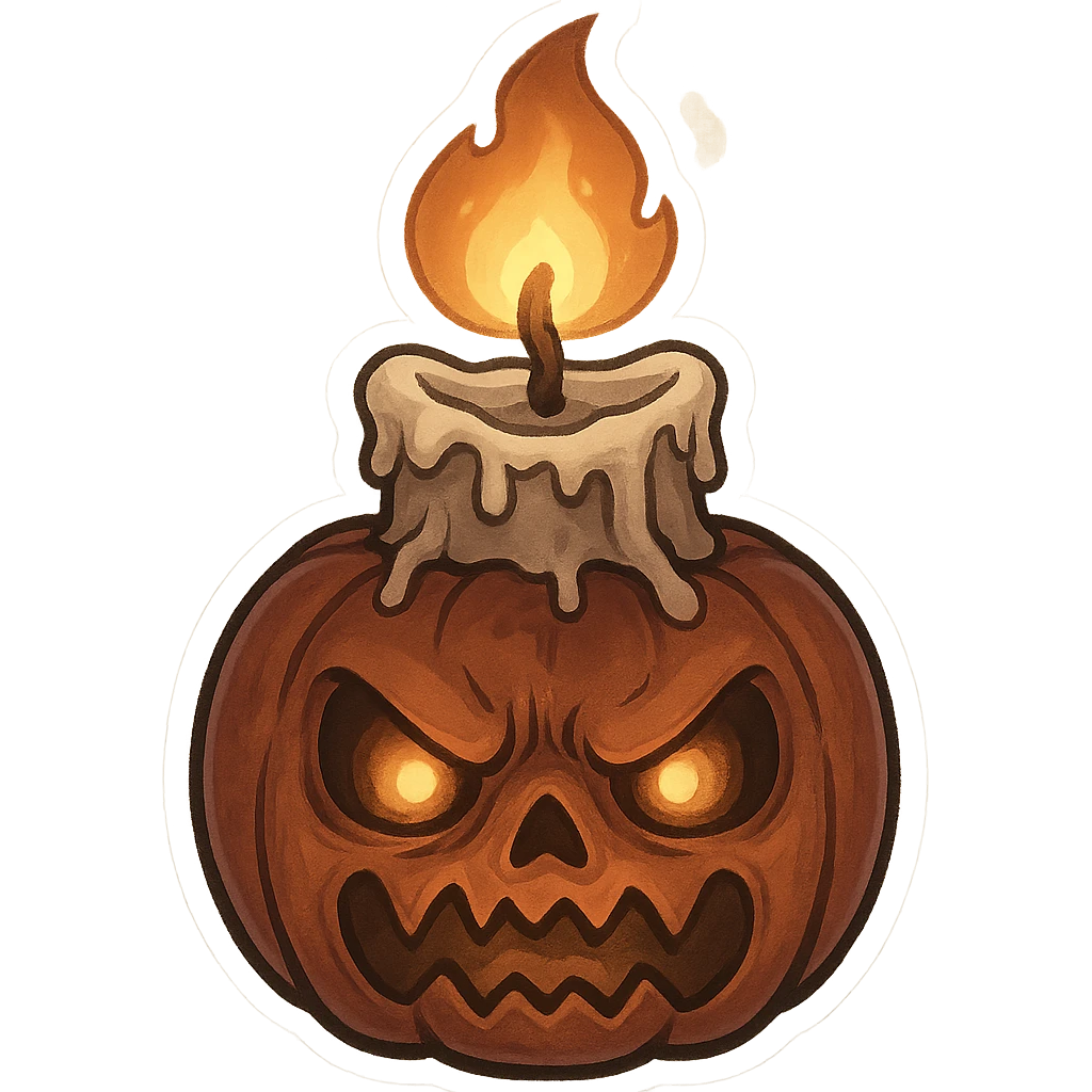 Halloween candle, make it scary, remove background  emoji