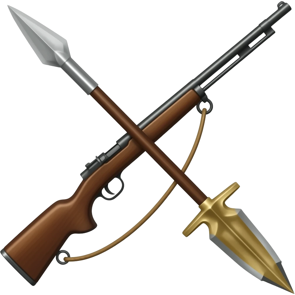 A rifle that shoots spears emoji