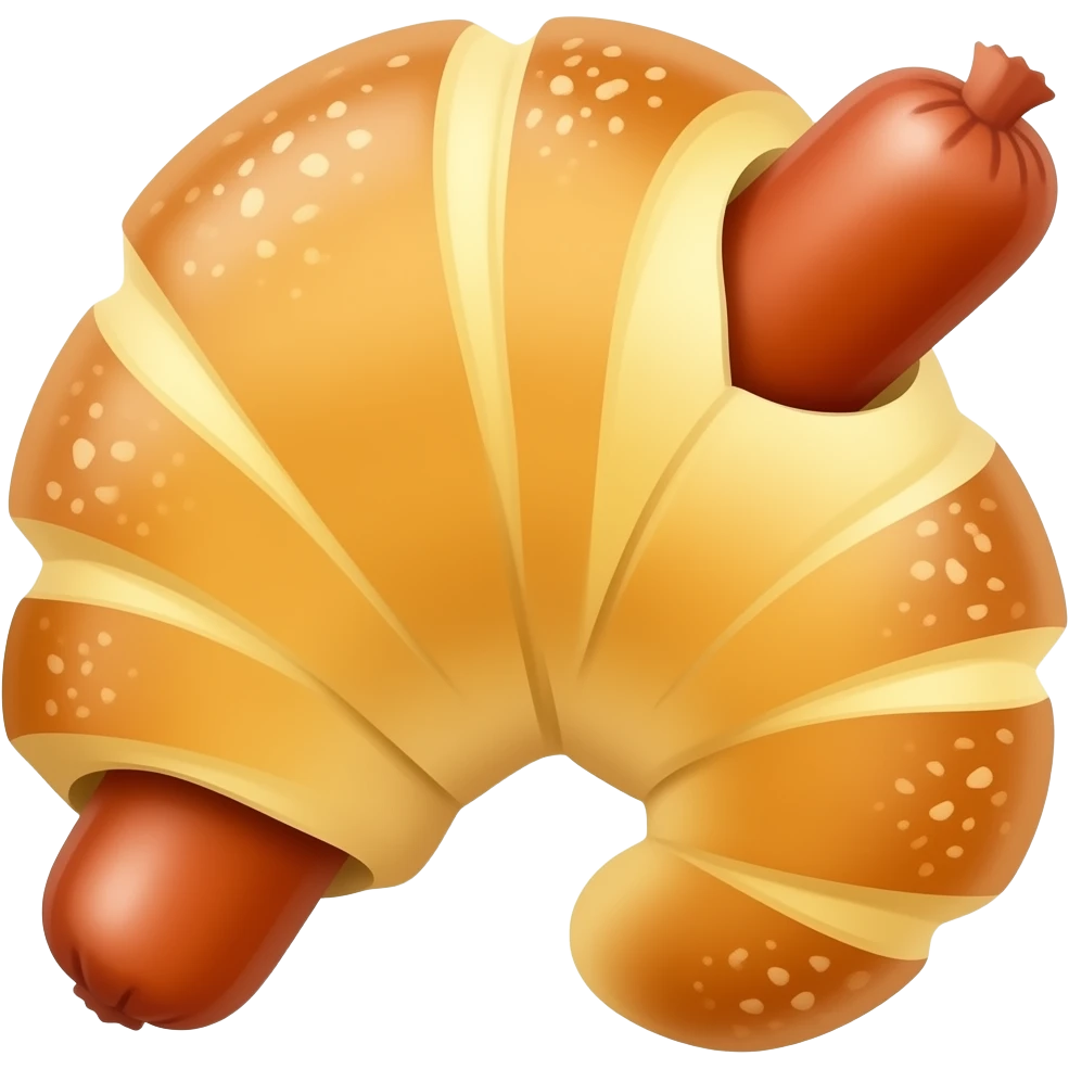 sausage croissant emoji