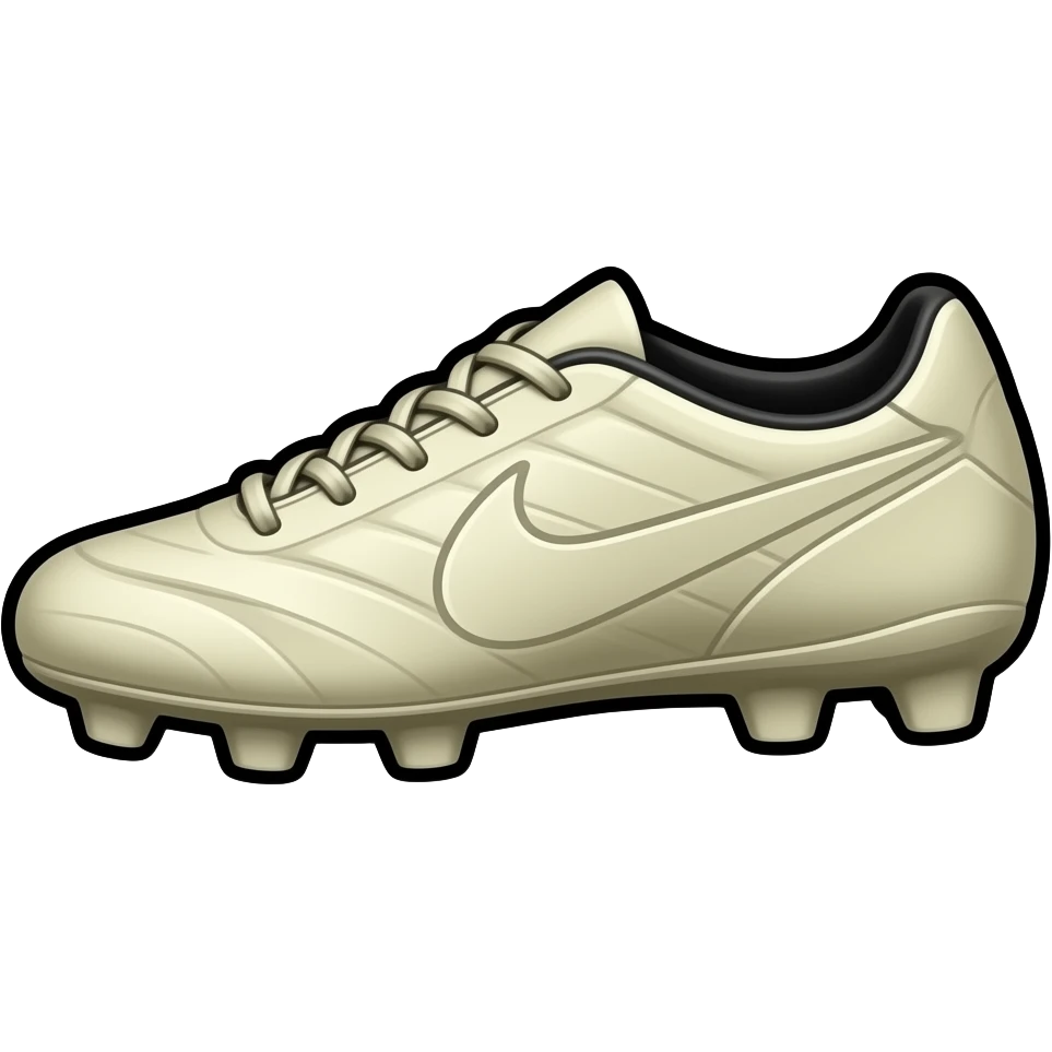 Crampons de foot de couleur beige Nick contour noir emoji