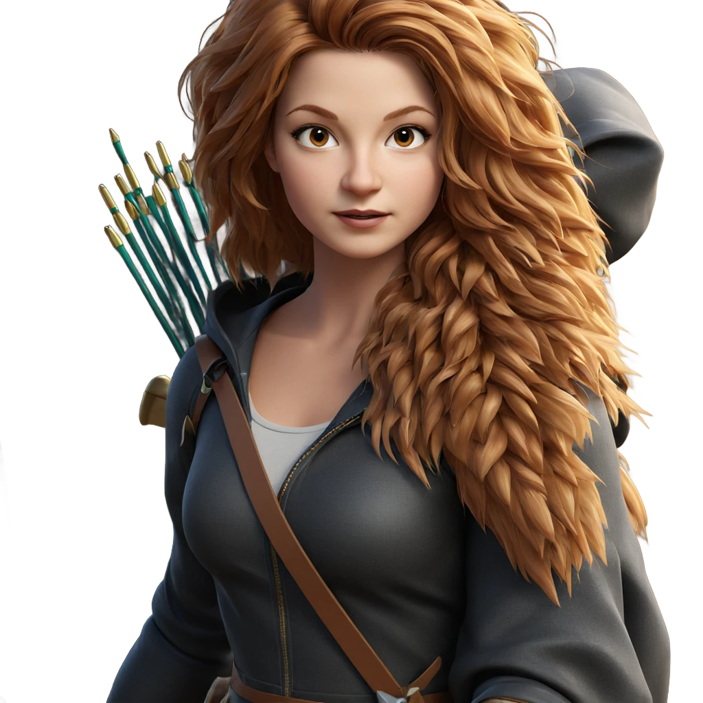 girl with arrow and quiver emoji