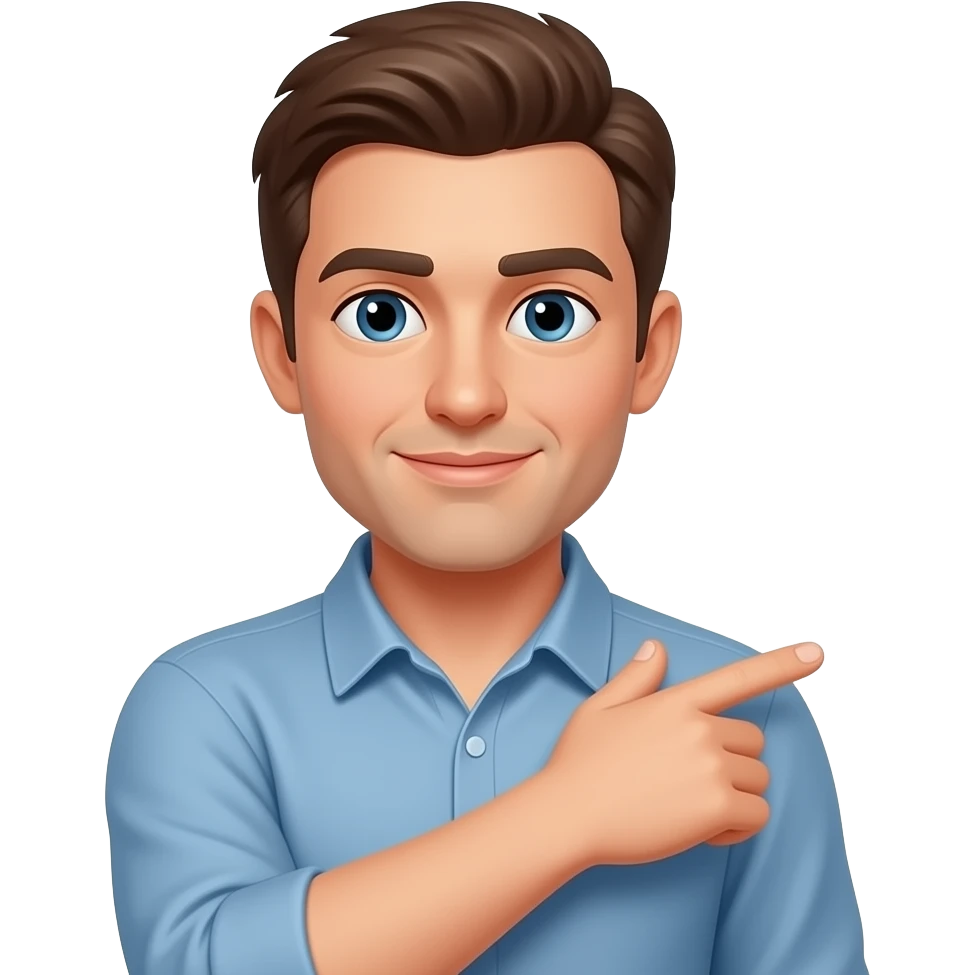 man touching his right shoulder with the tips of his right fingers emoji