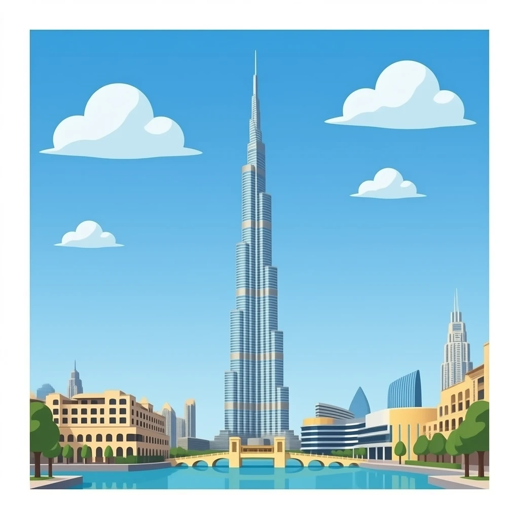 Burj Khalifa  view from down of it emoji