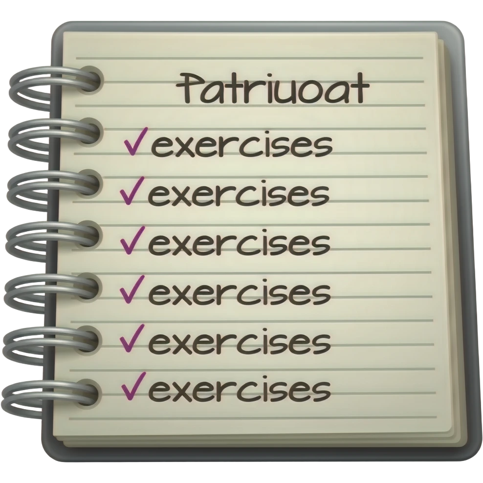 Una lista de ejercicios en una agenda emoji