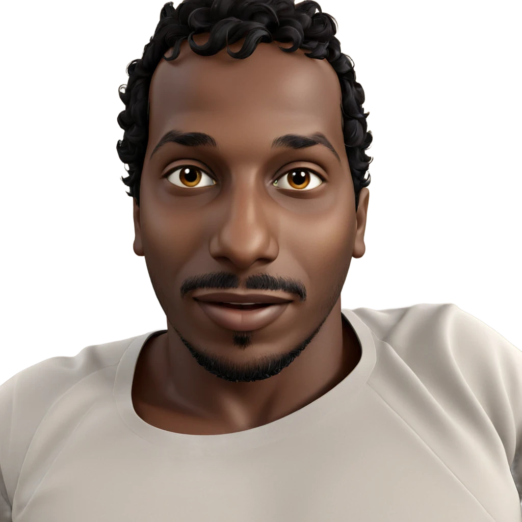 smiling dark-skinned male portrait emoji