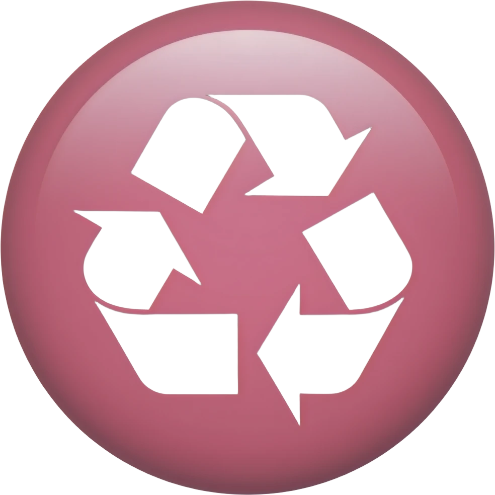 pink recycling logo circlular emoji