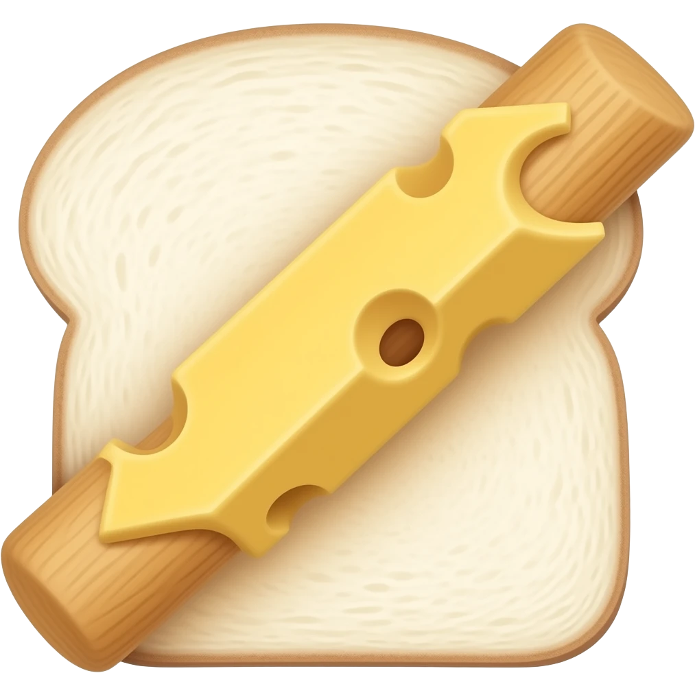 Cheese on bread sticks. emoji