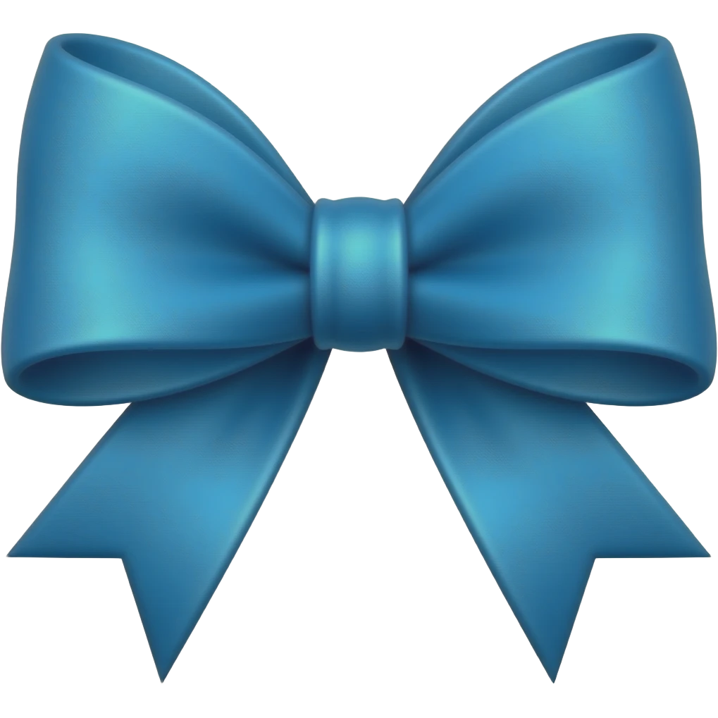 Bow blue emoji