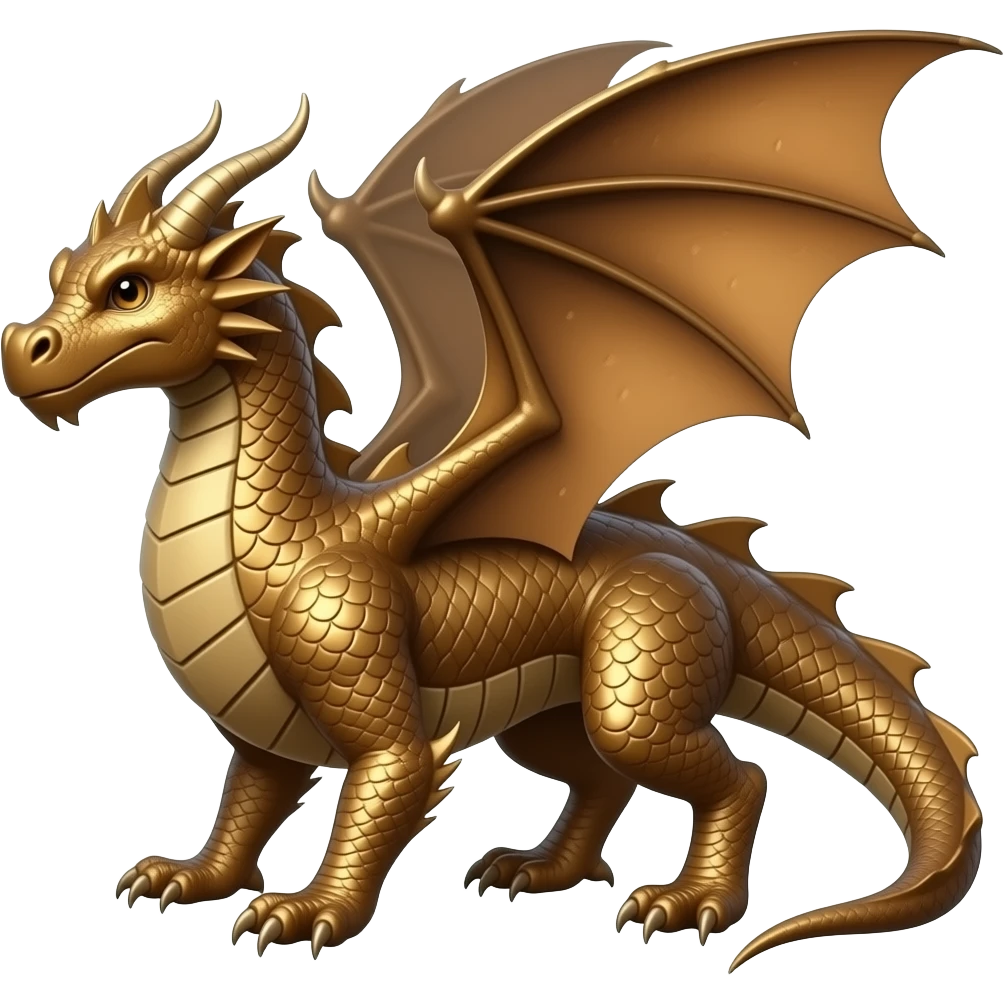 bronze dragon fullbody emoji
