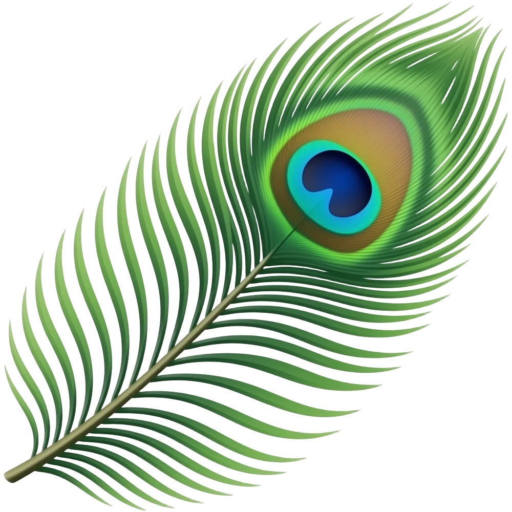 Peacock feather emoji