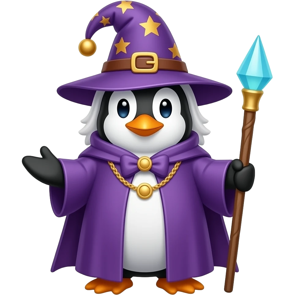 Penguin Wizard emoji