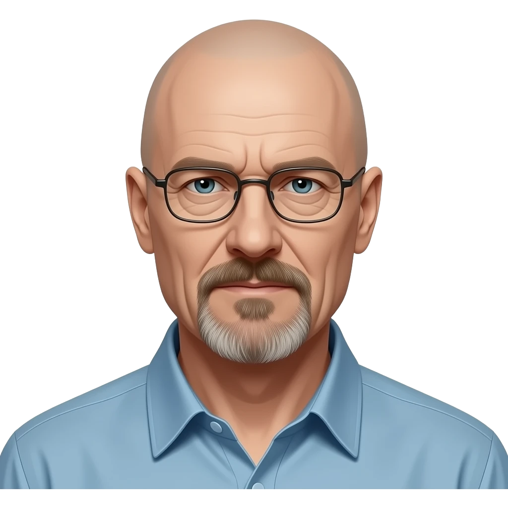 walter white realistic whitout nany  hair emoji