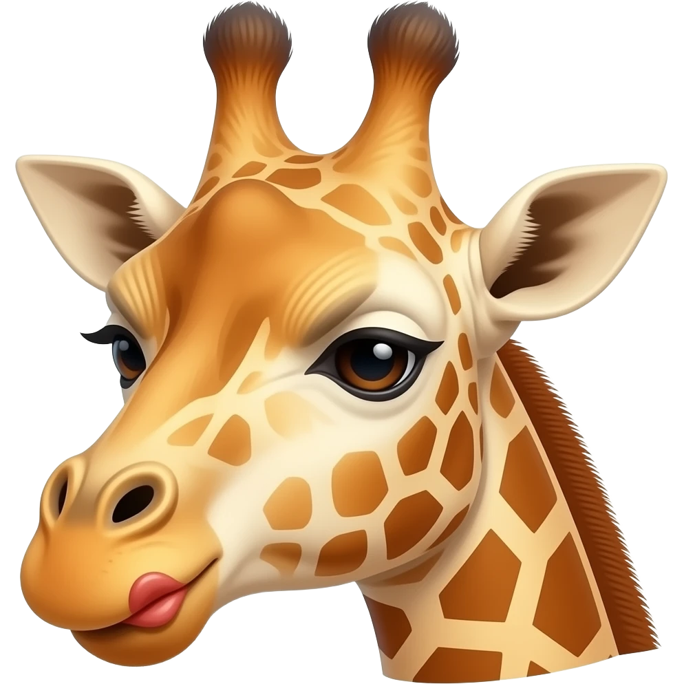 Giraffe Kopf mit kussmund emoji