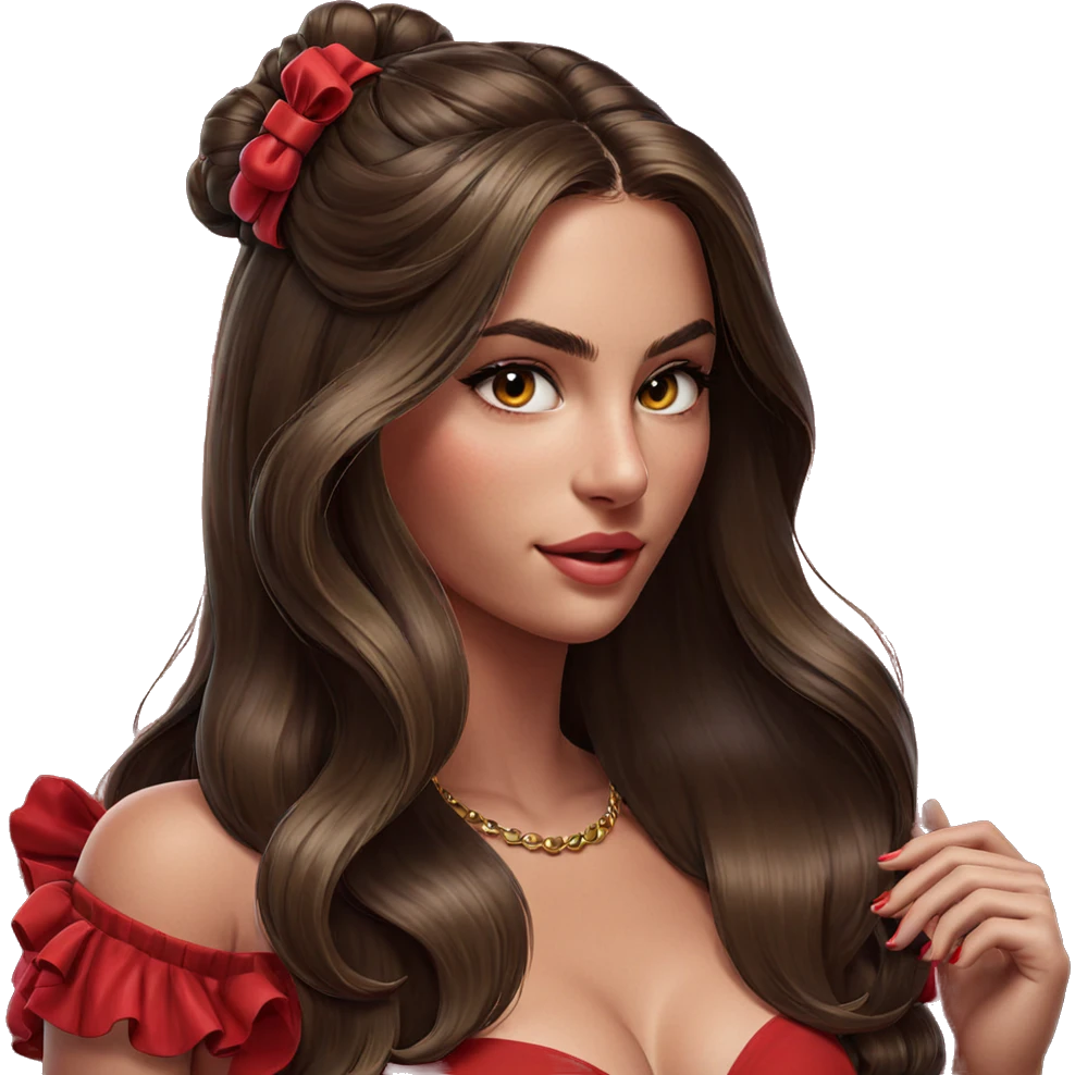 girl in red dress emoji