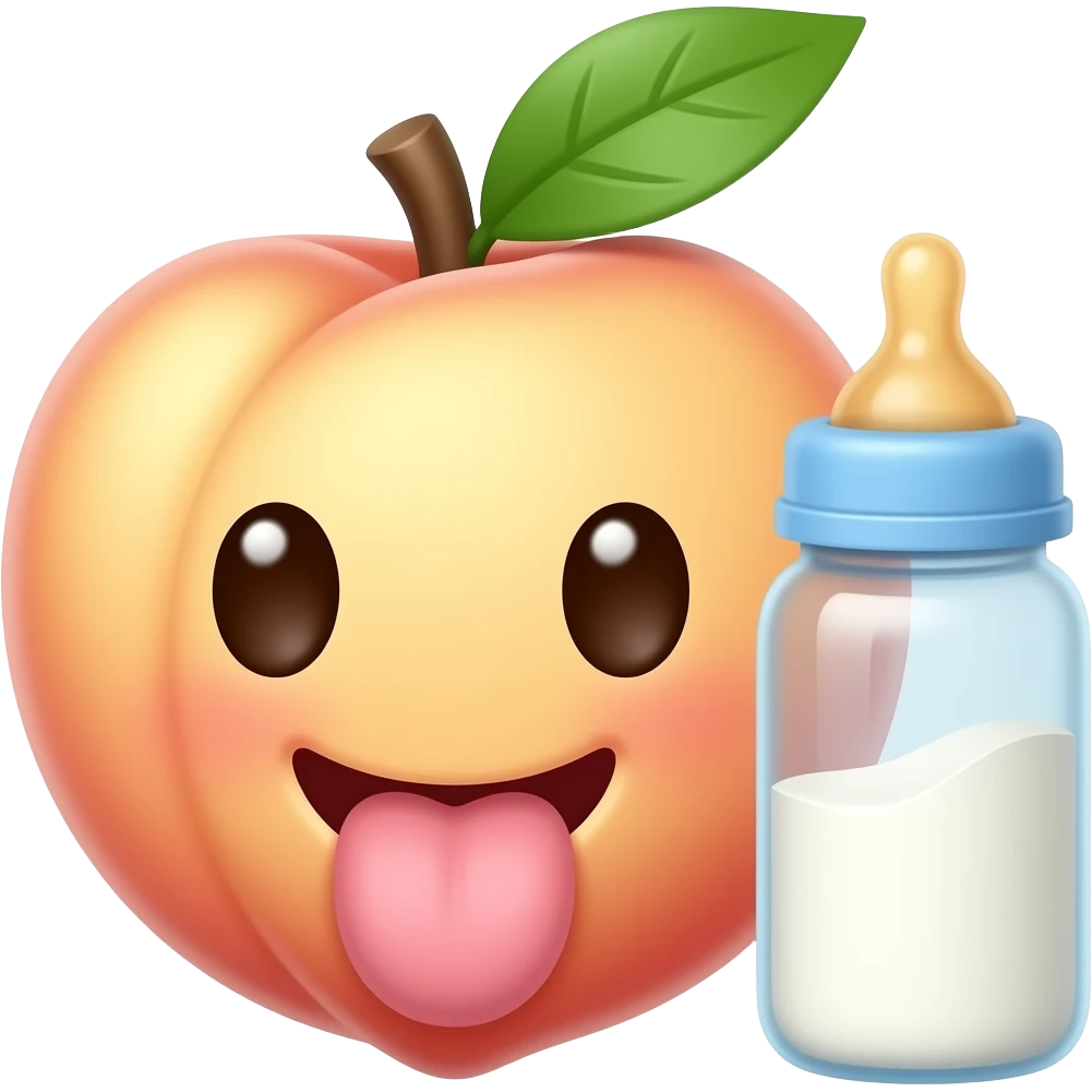 🍑👅🍼🥛 emoji