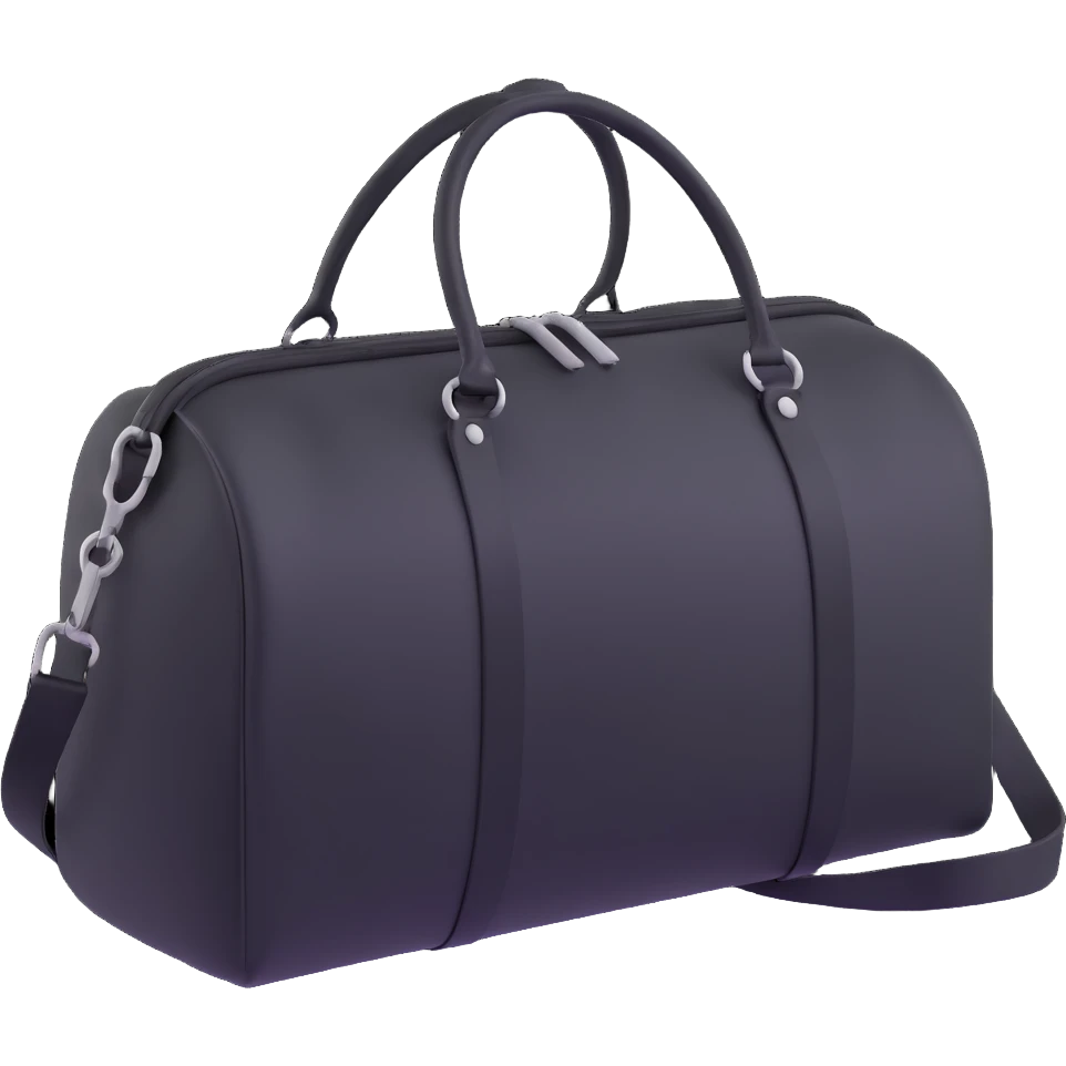 all black duffle bag with black strap emoji