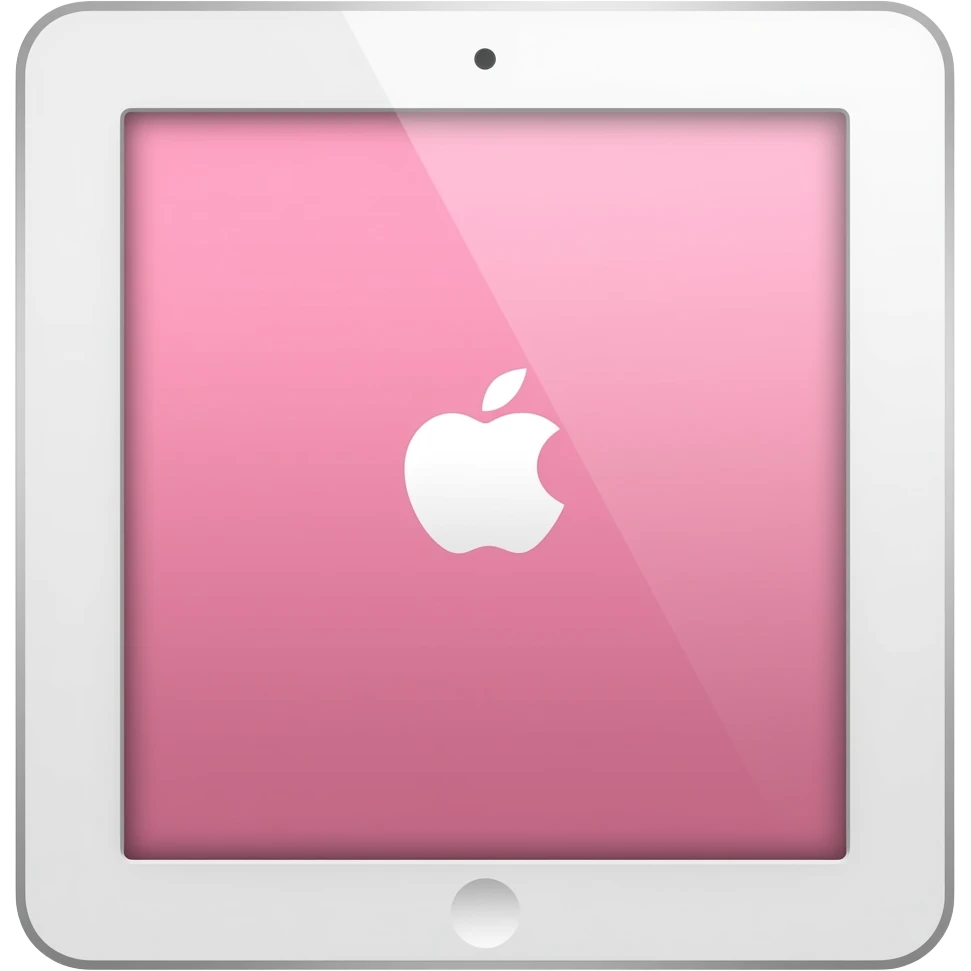 Pink apple ipad emoji