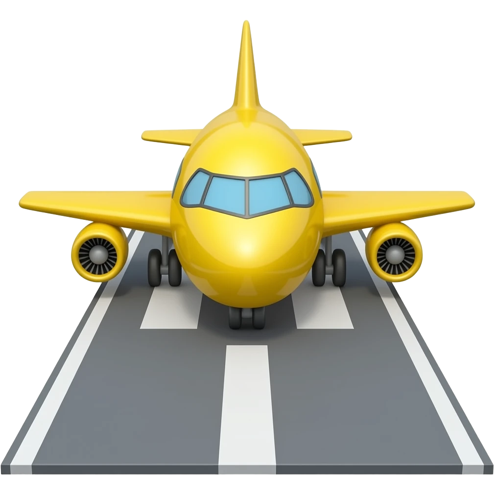 Yellow Airplane in real life emoji