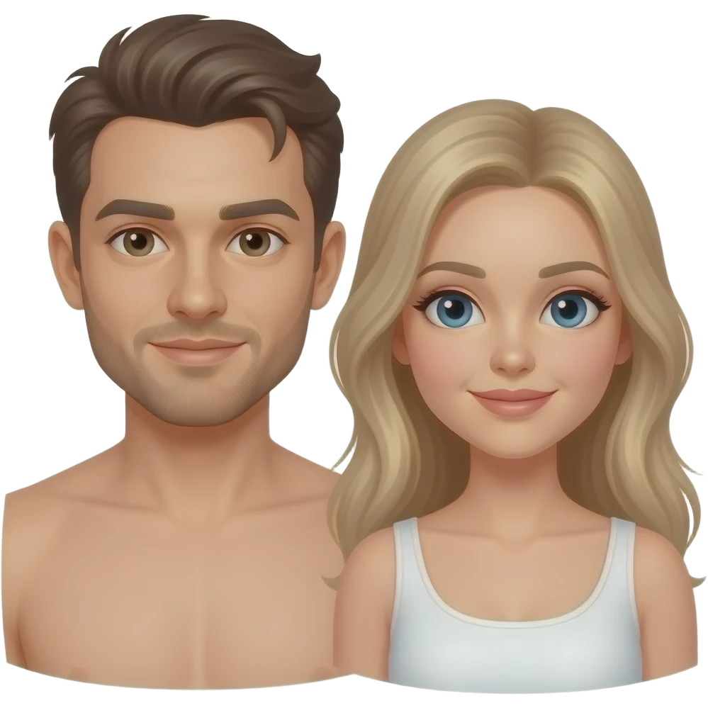Naked man and woman emoji
