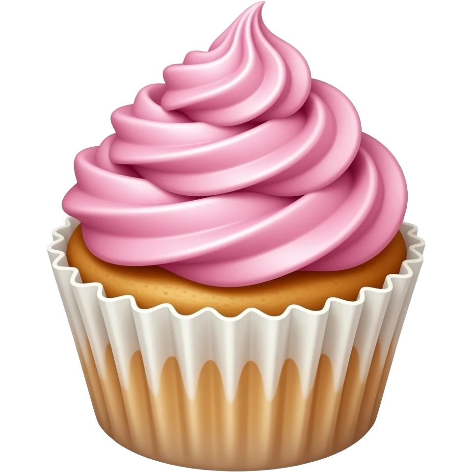 Cupcake with pink icing emoji
