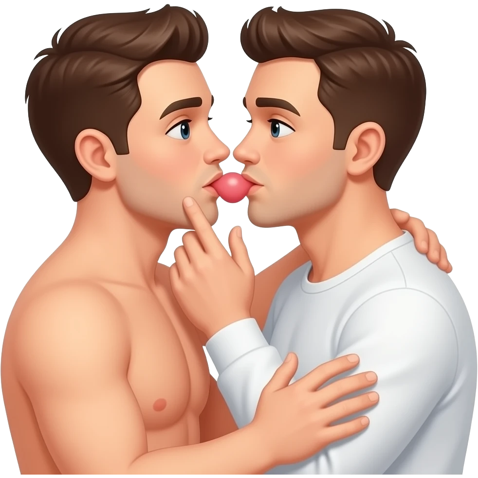 Men having sex with wo no clothes showing emoji