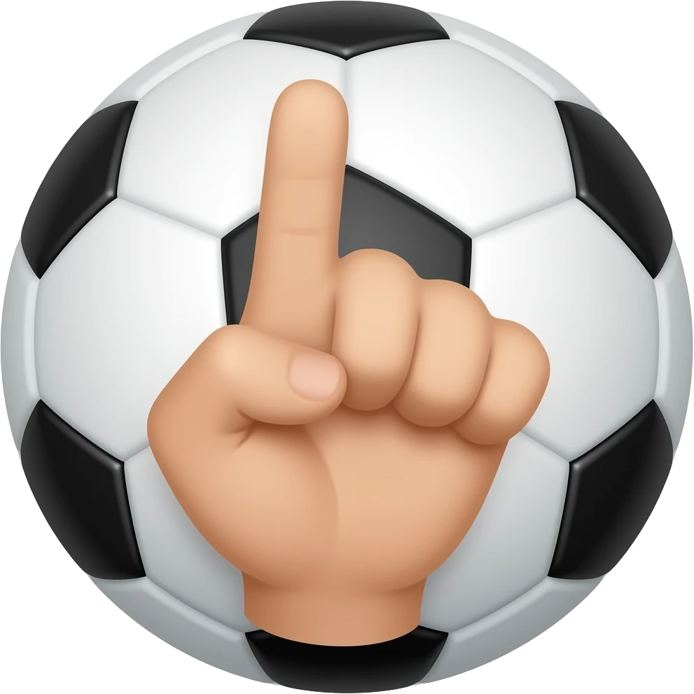 Football with cursefinger emoji