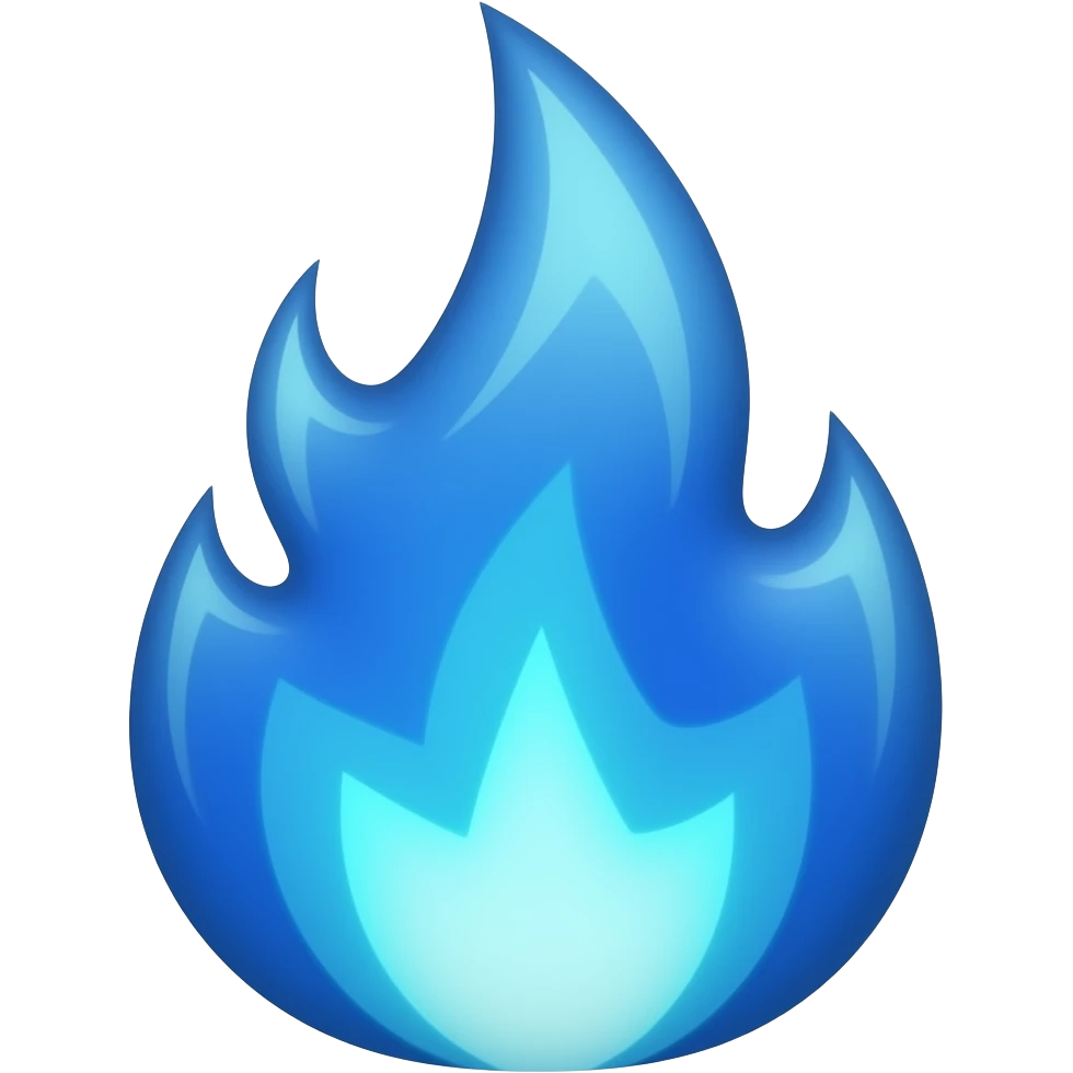 Blue fire emoji