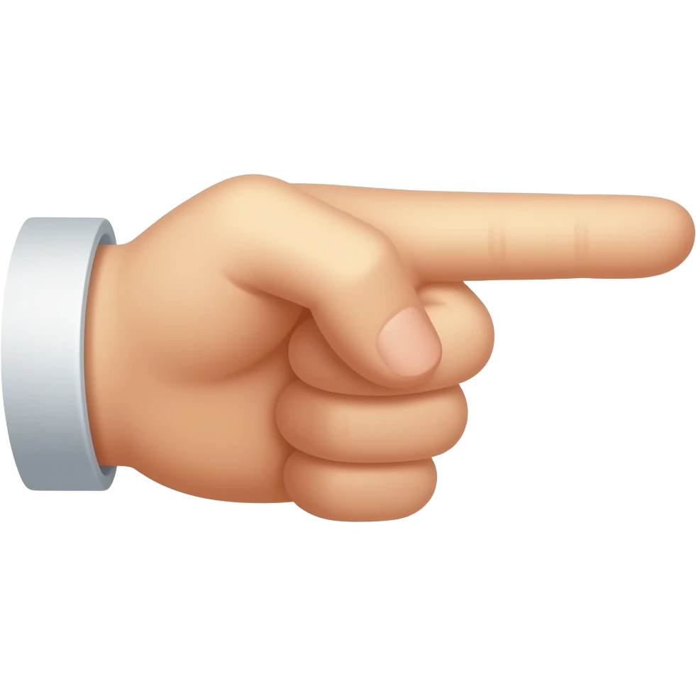 hand pointing right emoji