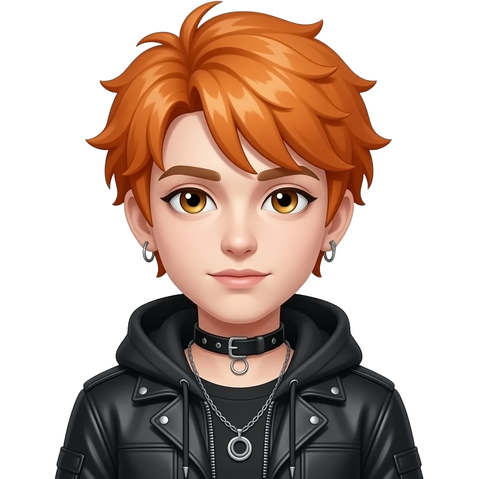 This but with ginger hair and emo clothes emoji