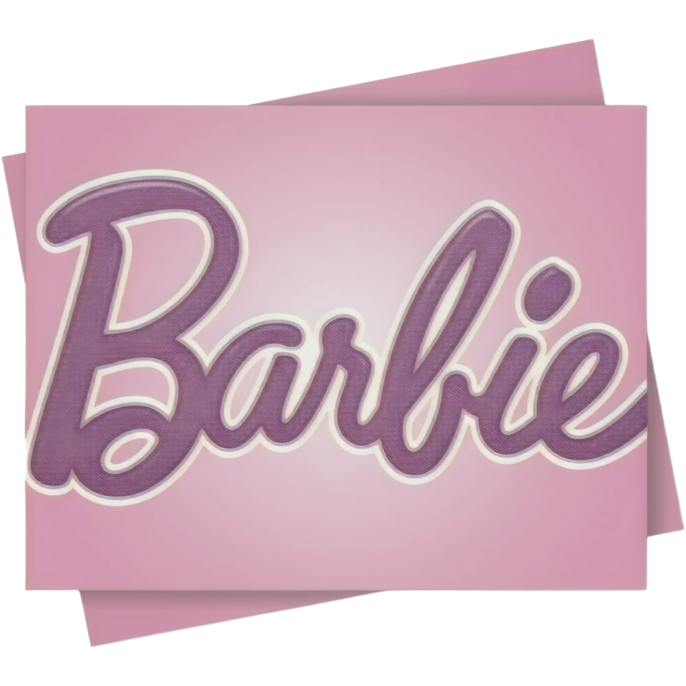 pink purple birthday invitation letter inspired by Barbie colour palette emoji