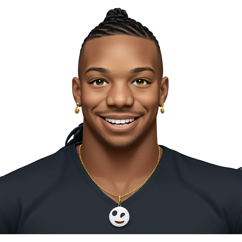 smiling boy with earrings emoji