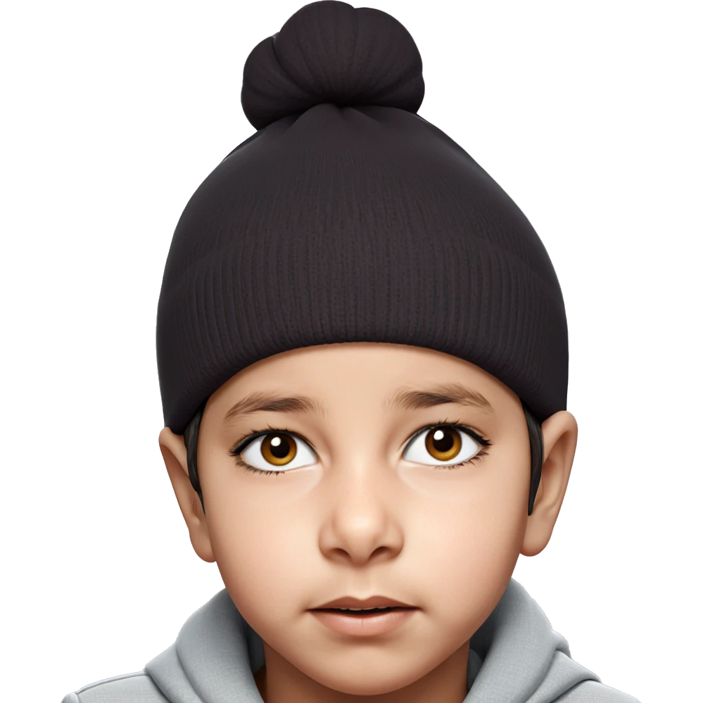 girl in beanie portrait emoji