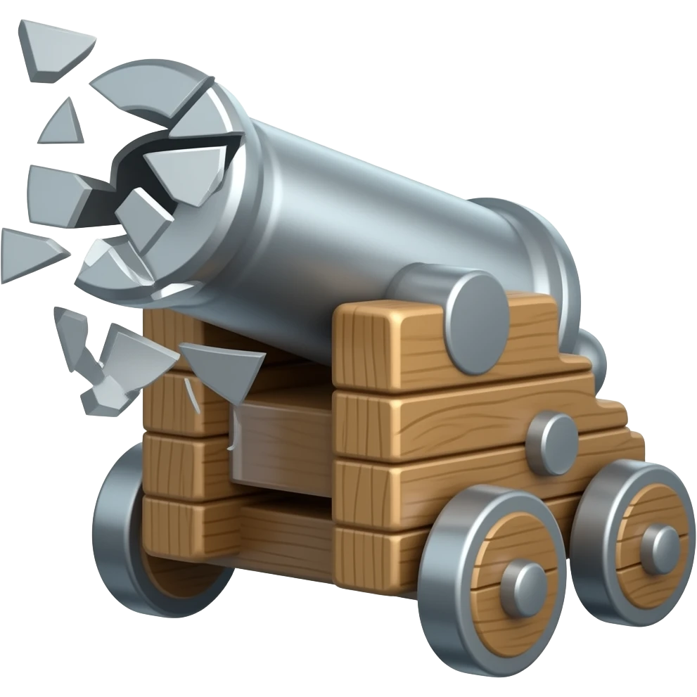 cannon with failed trunk emoji