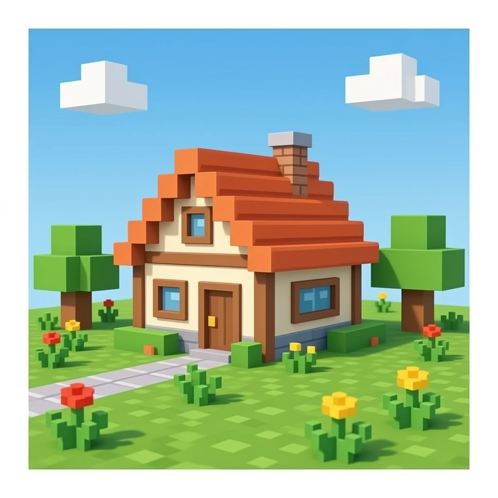 Mincraft house emoji