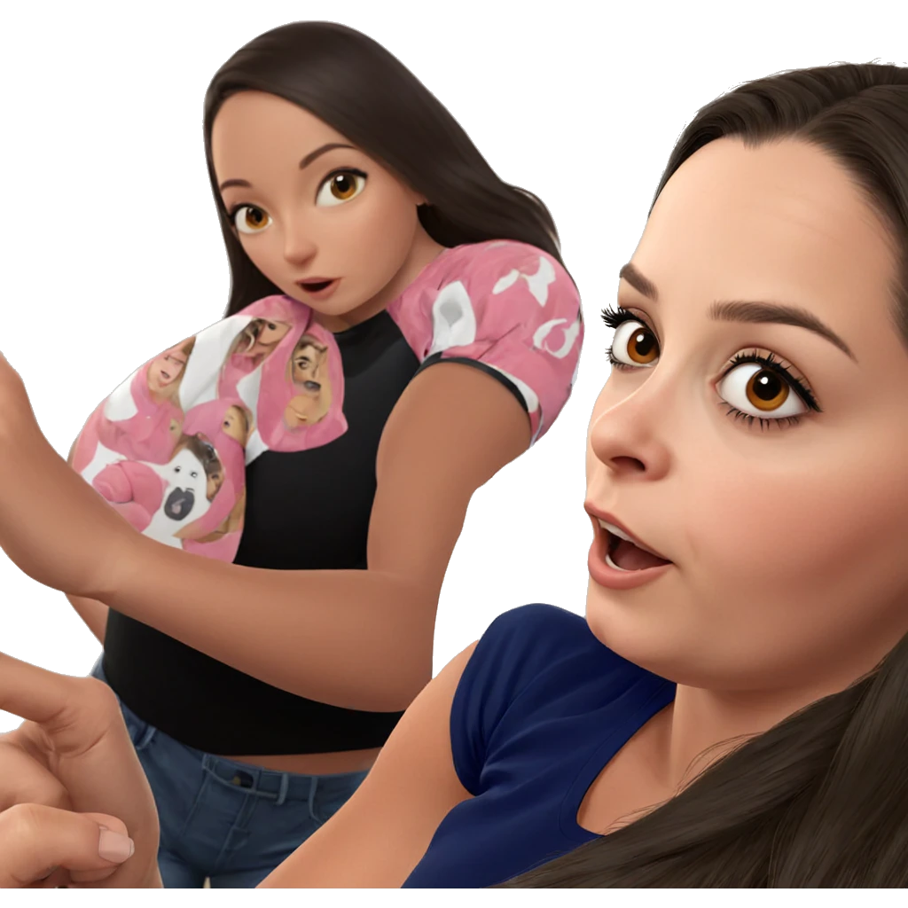 realistic portrait of girls emoji